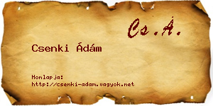 Csenki Ádám névjegykártya